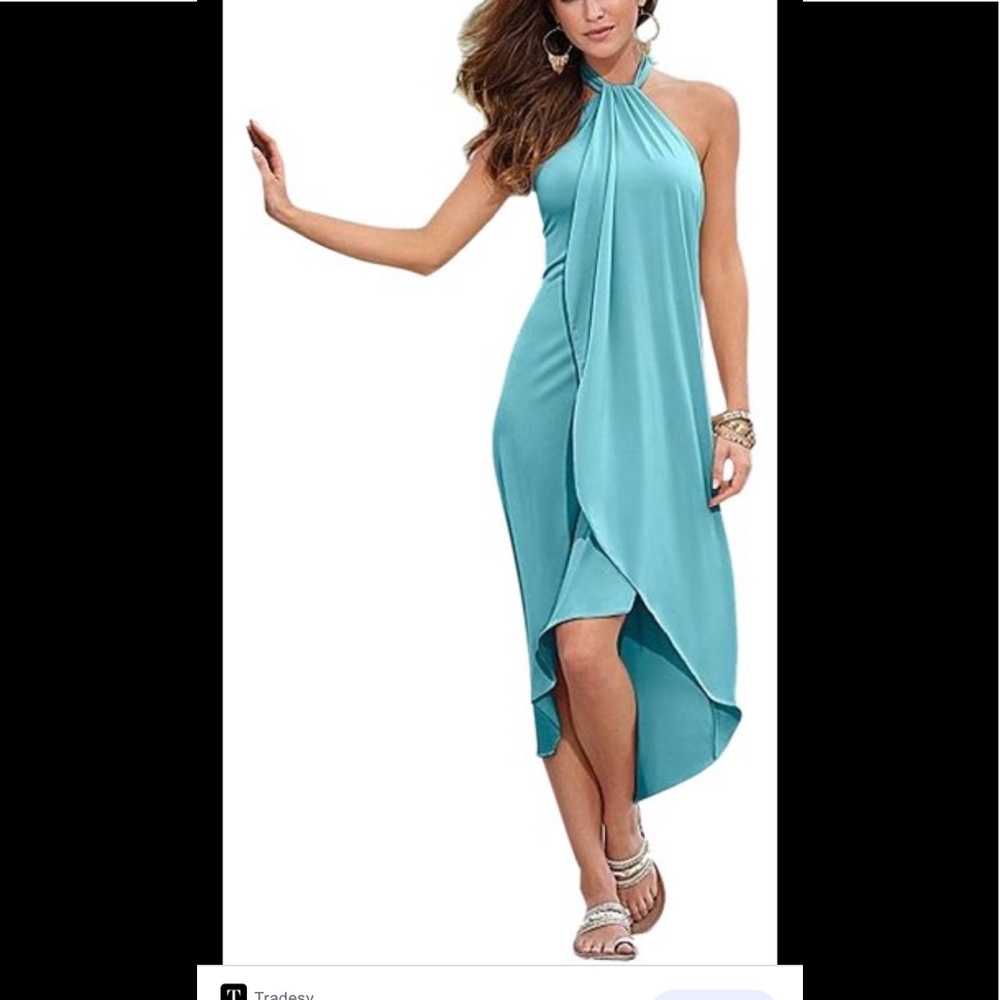 Venus blue halter dress